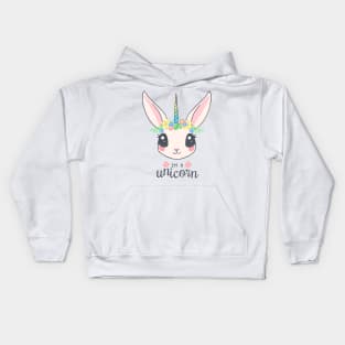 Cute I'm a Unicorn design Kids Hoodie